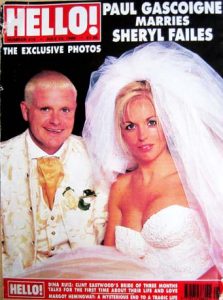 Hello magazine's Paul Gascoigne wedding cover