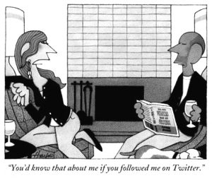 New Yorker cartoon all about Twitter