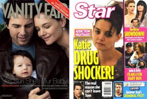 Tom Cruise and Katie Holmes magazine front covers